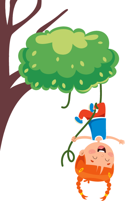Tree With Girl Animation Image