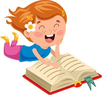 Girl With Book Animation Image