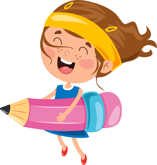 Girl With Pencil Animation Image