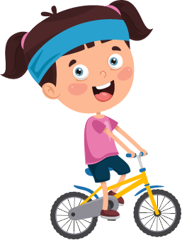Girl with Cycle Animation Image