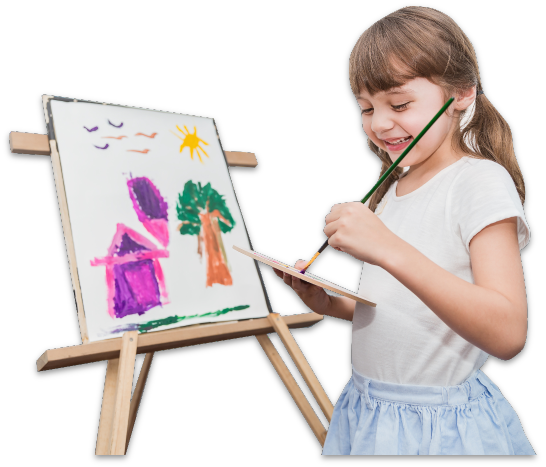 Girl Drawing Animation Image